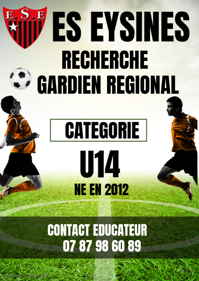 RECHERCHE GARDIEN U14 SAISON 2025/2026