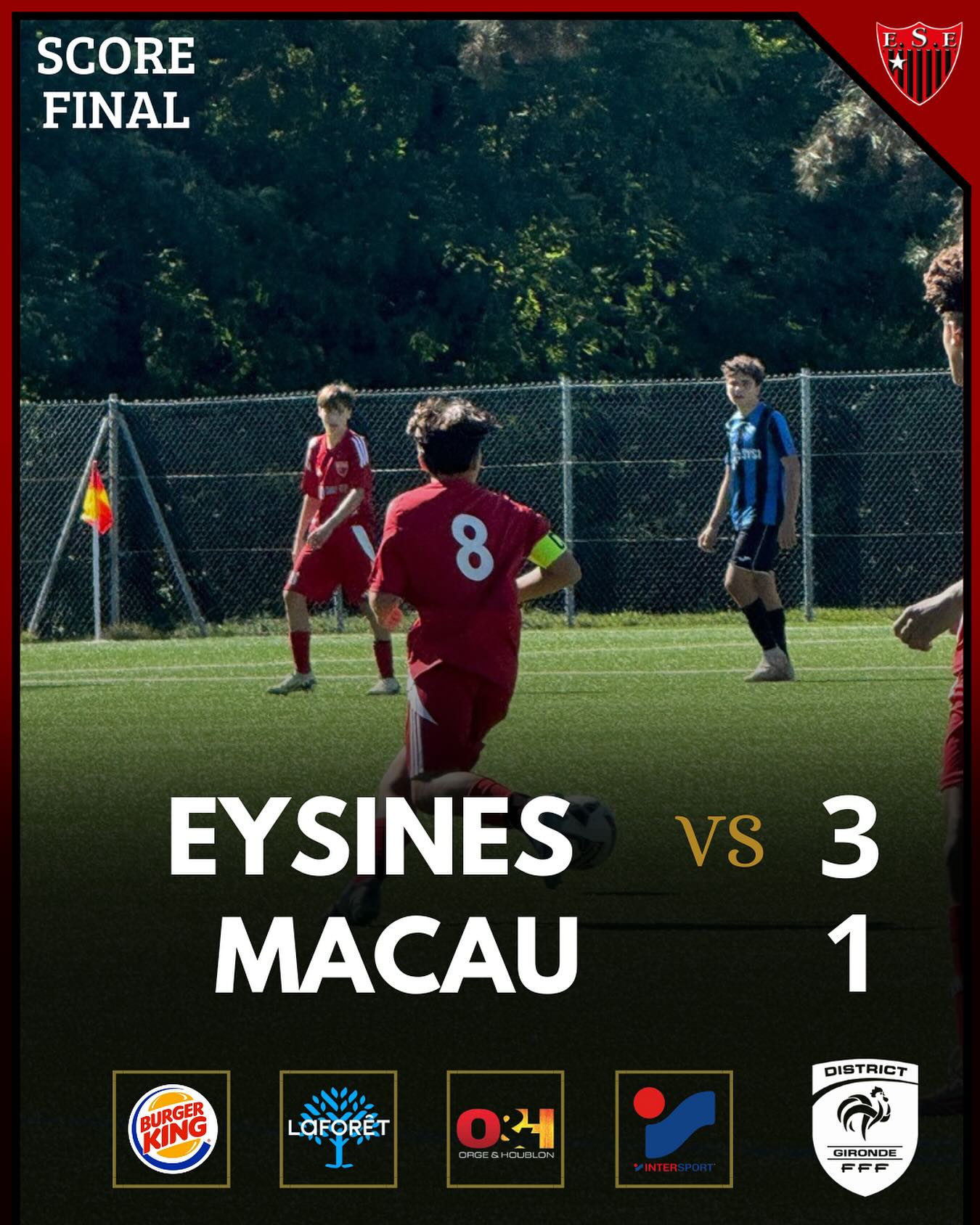 VICTOIRE DE NOS U17 CHEZ LE LEADER