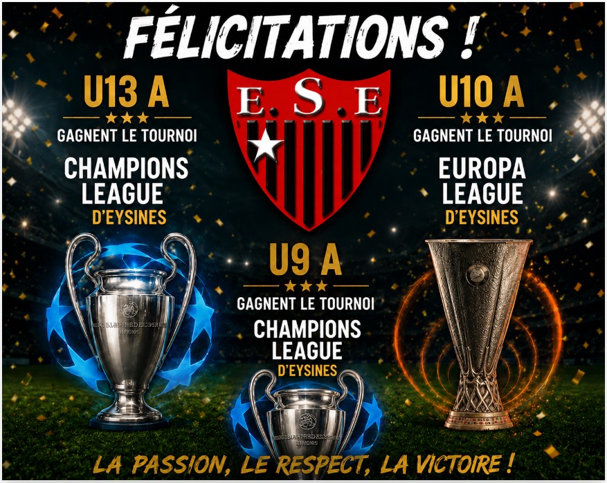 LES EQUIPES D&rsquo;EYSINES A L&rsquo;HONNEUR LORS DE LEUR TOURNOI