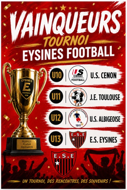VAINQUEURS TOURNOI U10 A U13 2026