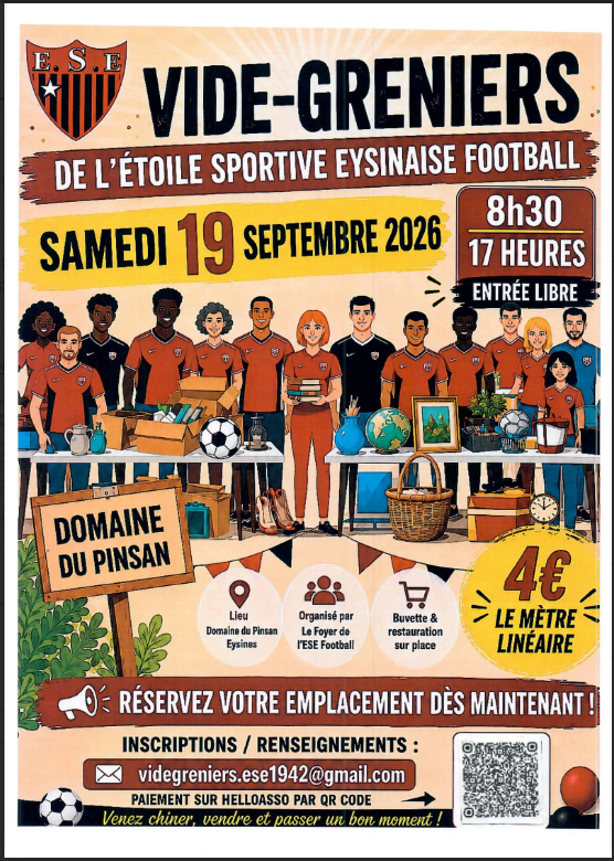 VIDE-GRENIERS DE L’ES EYSINES FOOTBALL !