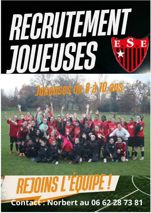 ⚽ RECRUTEMENT – JOUEUSES DE 8 À 10 ANSL’ES Eysines Football recrute !
